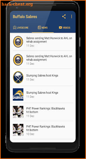 Buffalo Sabres: Livescore & News screenshot