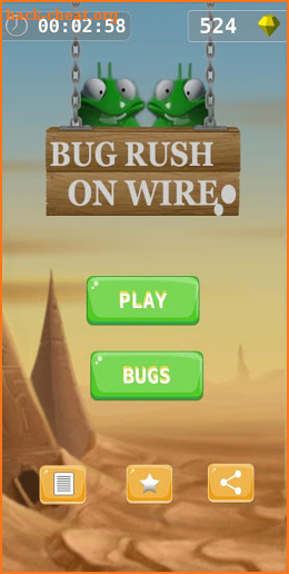 Bug Rush On Wire screenshot