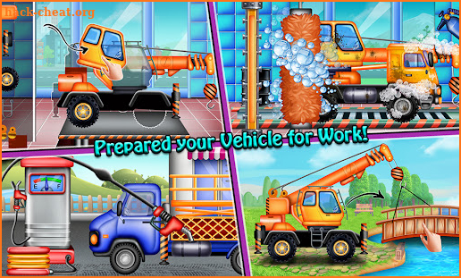 Build House with Trucks - Kids Construction Game screenshot