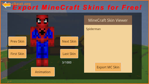 BuildCraft Game Box: MineCraft Skin Map Viewer screenshot