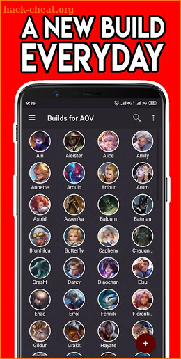 Builds for AOV screenshot
