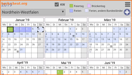 Bundesferien PRO, Ferien+Feiertage-Jahreskalender screenshot