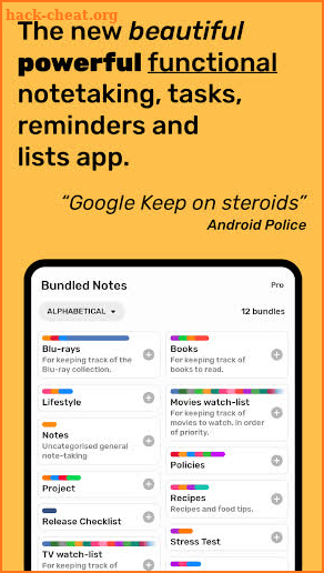 Bundled Notes - notes, writing, lists, to-do. screenshot