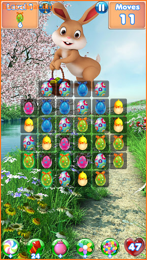 Bunny Match - Easter games and match 3 games screenshot