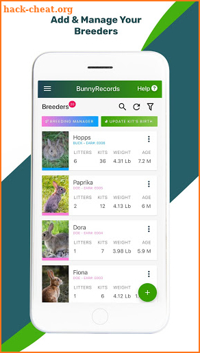 BunnyRecords - Rabbit Manager screenshot