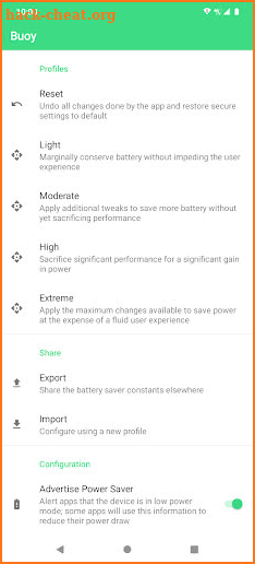 Buoy — Pimp Your Battery Saver screenshot