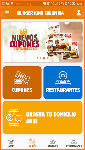 Burger King Colombia screenshot