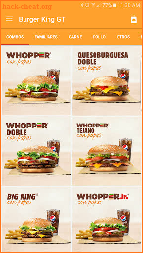 Burger King Guatemala screenshot