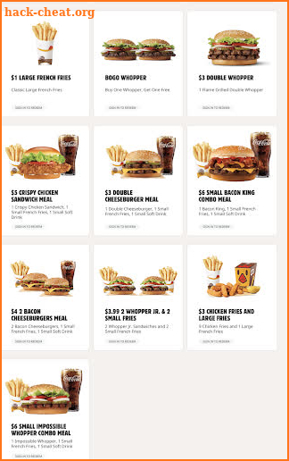 Burger King Restaurants Coupons Deals screenshot