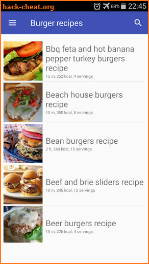 Burger recipes for free app offline with photo screenshot