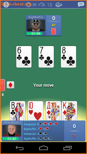 Burkozel card game online screenshot