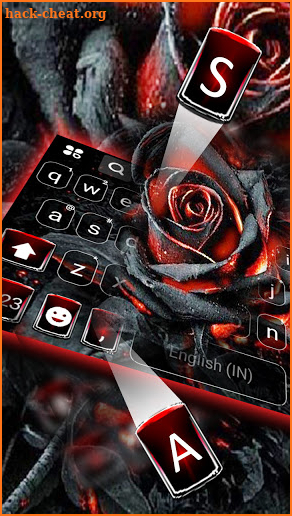 Burned Rose Keyboard Background screenshot