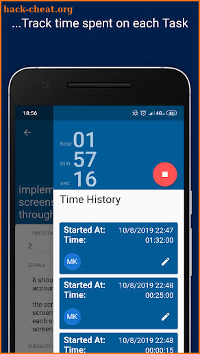Burnflow - Weekly Task Management & Time Tracking screenshot
