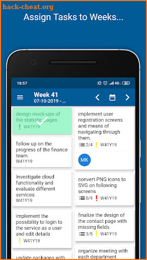 Burnflow - Weekly Task Management & Time Tracking screenshot
