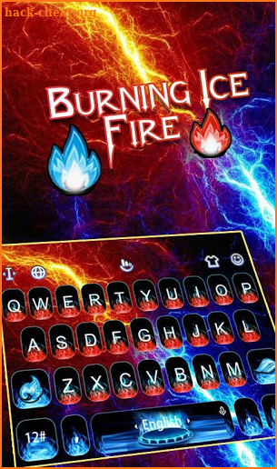 Burning Ice Fire Keyboard Theme screenshot