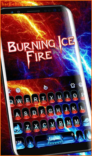 Burning Ice Fire Keyboard Theme screenshot