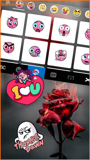 Burning Rose Keyboard Background screenshot