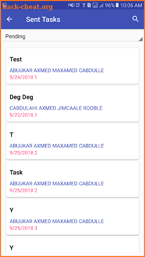 Buruuj Task Manager screenshot