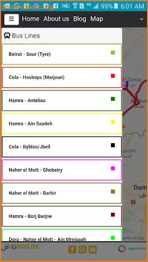 Bus Map Project screenshot