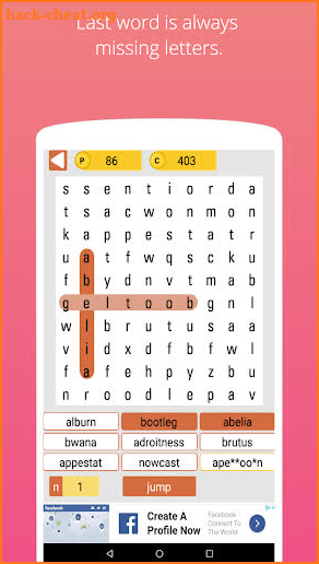 buscando palabras - word hunt / sopa de letras screenshot