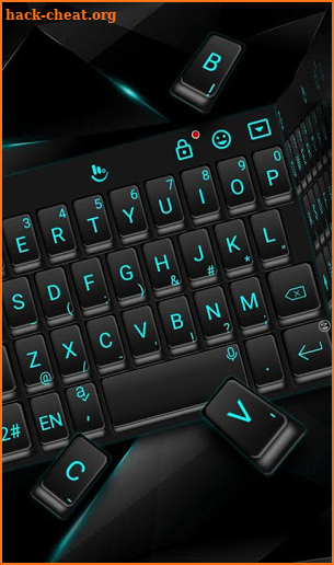 Business Black Blue Keyboard Theme screenshot