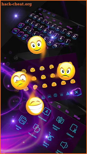 Business black purple gems Keyboard screenshot