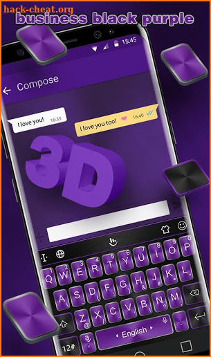 Business Black Purple Keyboard Theme screenshot