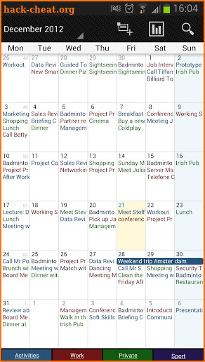 Business Calendar screenshot