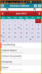 Business Calendar Event TODO screenshot