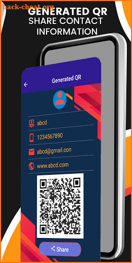 Business card: design, qr contact and share screenshot