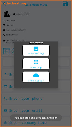 Business Card Maker free apps screenshot