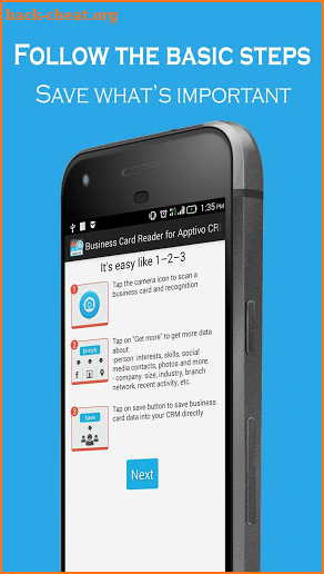Business Card Reader for Apptivo CRM screenshot