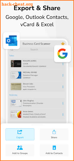 Business Card Scanner + Reader screenshot