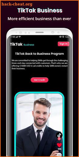 Business for TikTak App screenshot
