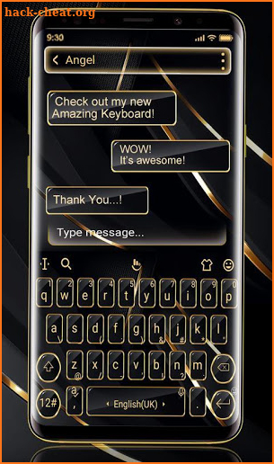 Business Gold Black Keyboard Theme screenshot