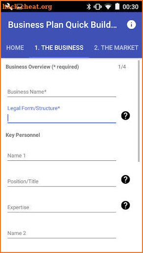 Business Plan Quick Builder screenshot