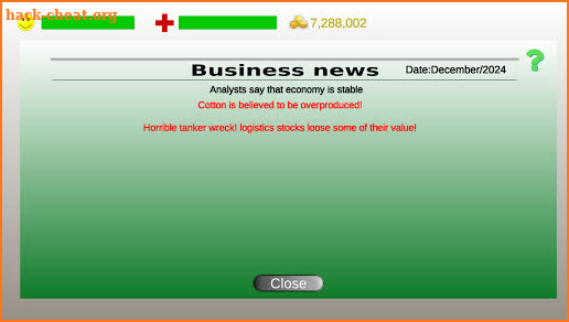 Business strategy screenshot