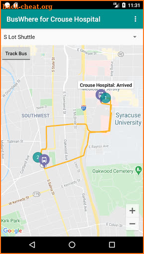 BusWhere for Crouse Health screenshot