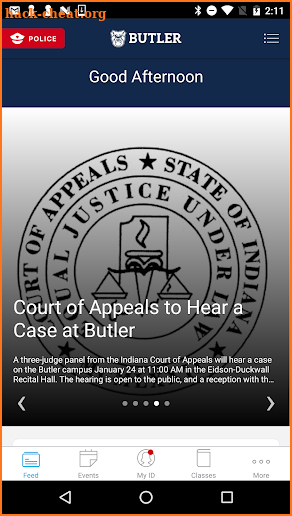 Butler University App screenshot
