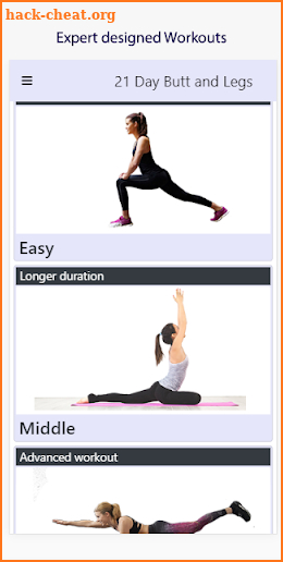 Butt and Legs  Workout - 21 Day Challenge screenshot