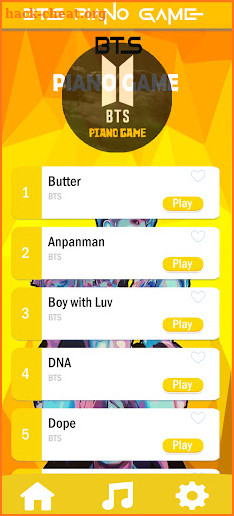 Butter BTS Piano Tiles screenshot