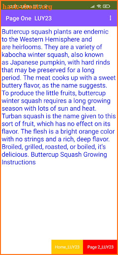 buttercup squash screenshot