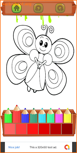 Butterflies Coloring Book Cat & Bird animal 4 Kids screenshot