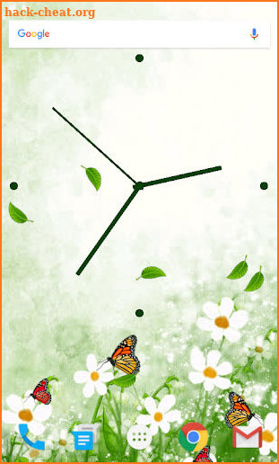 Butterfly Clock Live Wallpaper screenshot