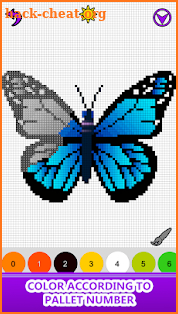 Butterfly Color by Number - Pixel Art Sandbox Draw screenshot