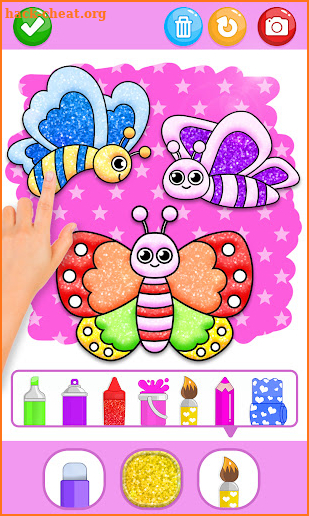 Butterfly Coloring Glitter screenshot