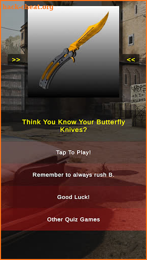 Butterfly Knife Balisong Quiz screenshot
