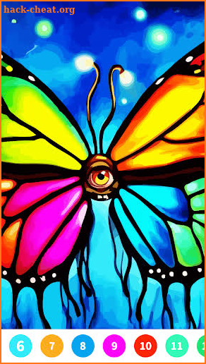 Butterfly Paint by Number Game screenshot