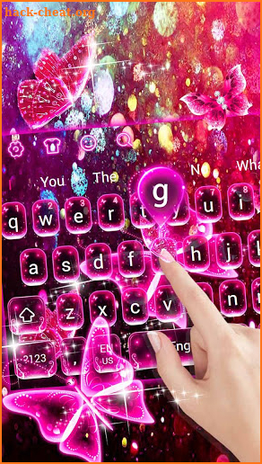 Butterfly Shiny Neon Keyboard screenshot