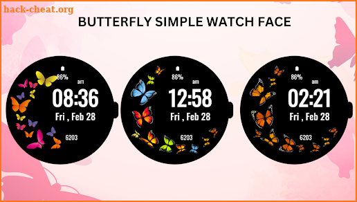 Butterfly Simple Watch Face screenshot